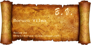 Boruzs Vilma névjegykártya